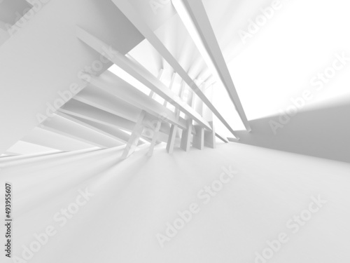 Abstract White Architecture Design Concept