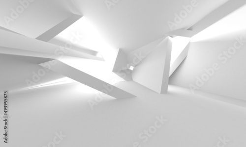 Abstract White Architecture Design Concept