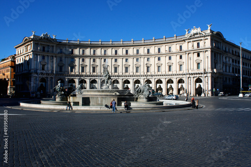 Photography Piazza Repubblica, Rome at day panorama