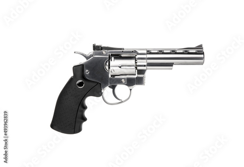 Wallpaper Mural Pneumatic pistol revolver for sports and entertainment. Airsoft guns. Isolate on a white back. Torontodigital.ca