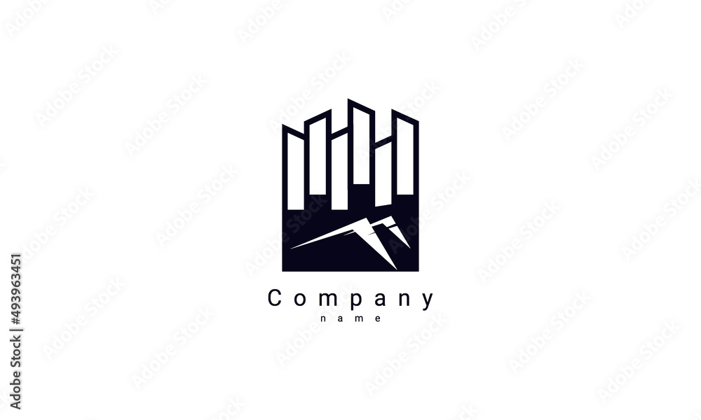 Real estate logo template, housing & office business