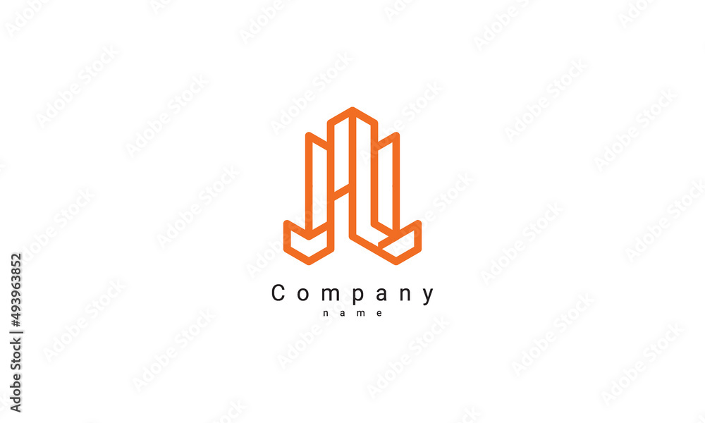 Real estate logo template, housing & office business