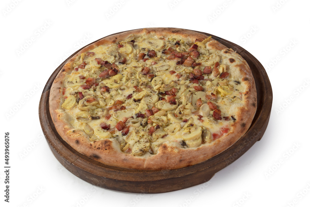 pizza gourmet queijo mussarela cozinha bacon 