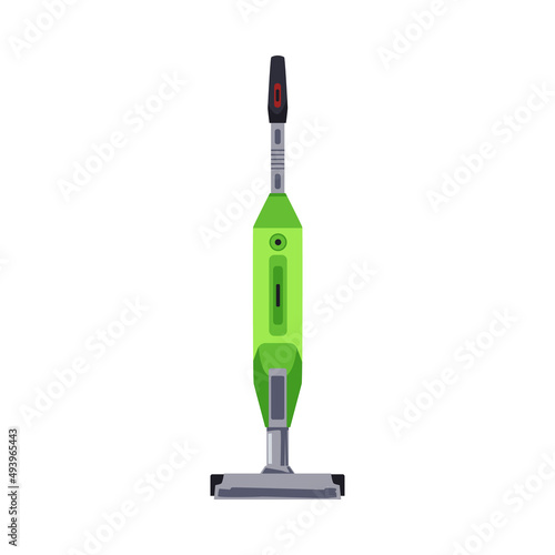 Cordless handheld vacuum cleaner flat cartoon vector illustration isolated.