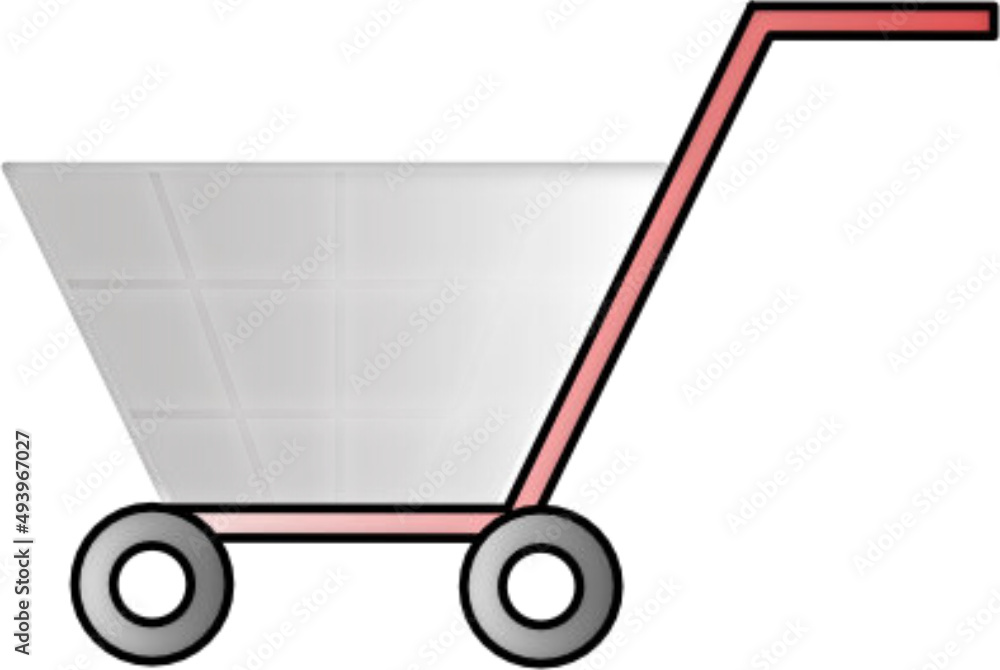 Electronic shopping cart with wheels Electronic shopping cart with wheels