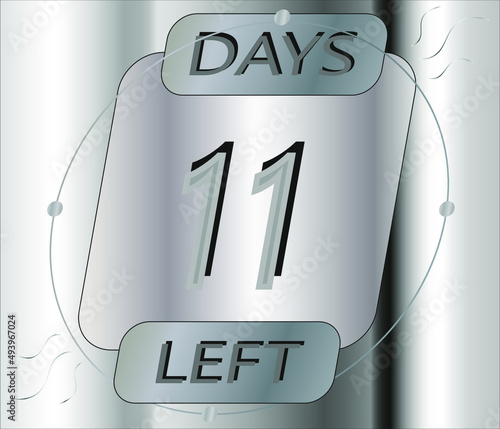 11 days left. vector metal