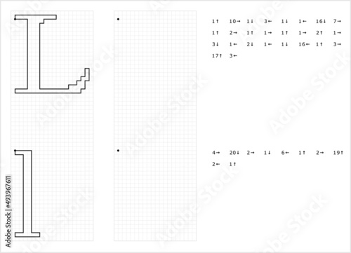 Alphabet L Graphic Dictation Drawing M_2203001