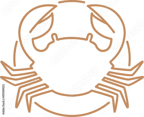 Cancer Zodiac Sign Line Art Illustration