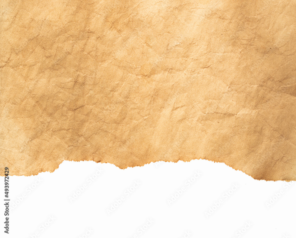 background with texture of old brown grunge striped paper isolated on white background	
