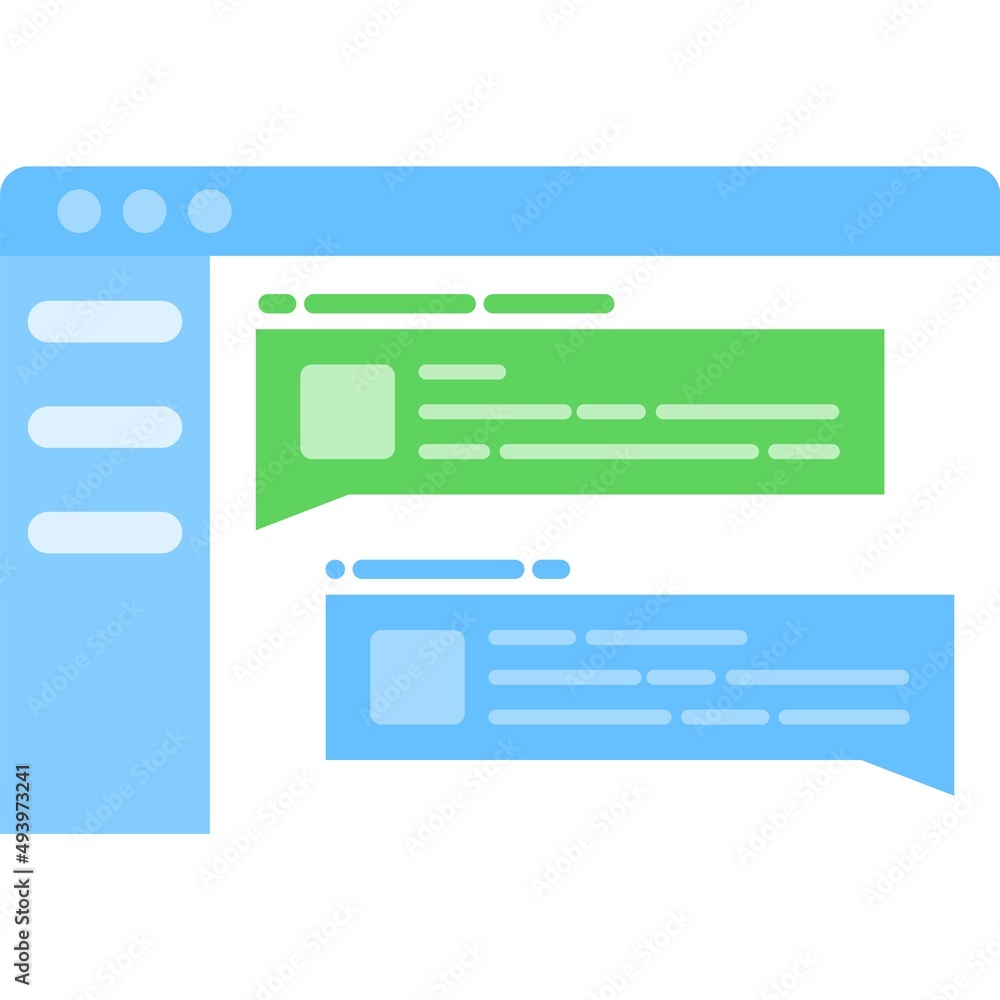 Online chat icon web message vector isolated Online chat icon web message vector isolated