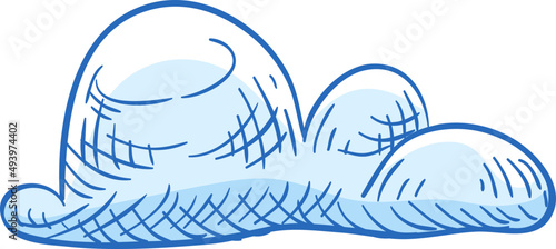 Cloud or Cumulus Hand Drawn Illustration