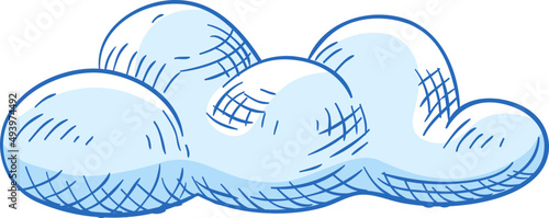 Fluffy Cloud Hand Drawn Illustration