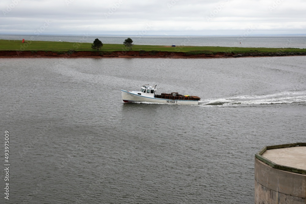 Obraz premium boat on the river