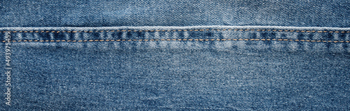 Canvas-taulu texture of blue jeans denim fabric background