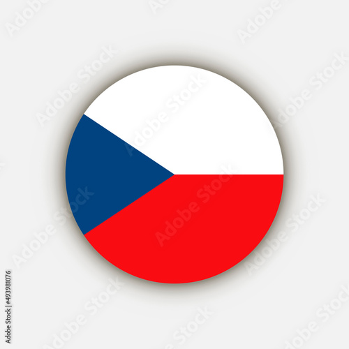 Country Czech Republic. Czech Republic flag. Vector illustration.