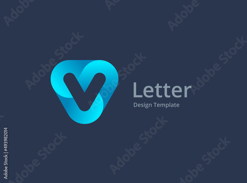 Letter V logo icon design template elements