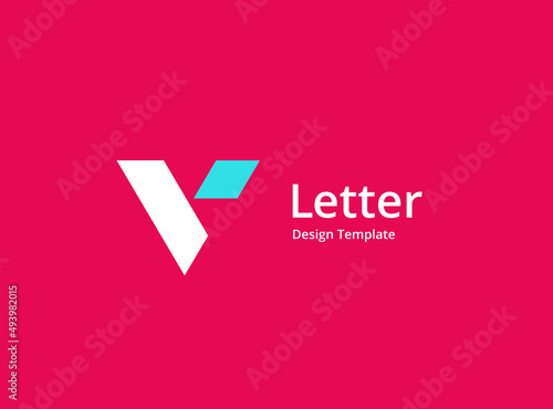 Letter V logo icon design template elements