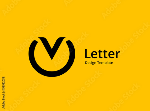 Letter V logo icon design template elements