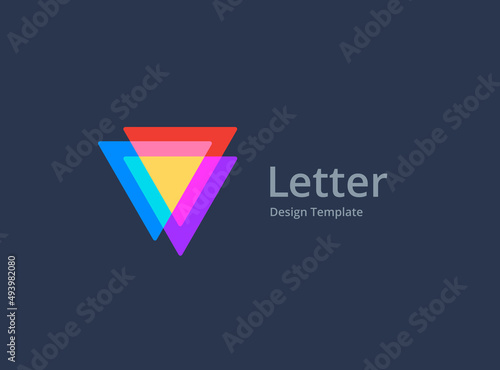 Letter V logo icon design template elements