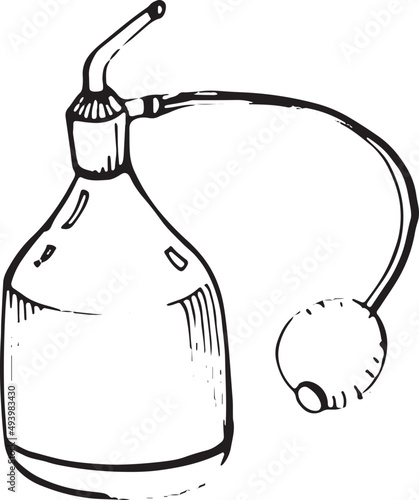 Spray Bottle Contour Illustration