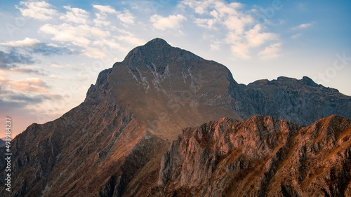 tramonto sulla Pania