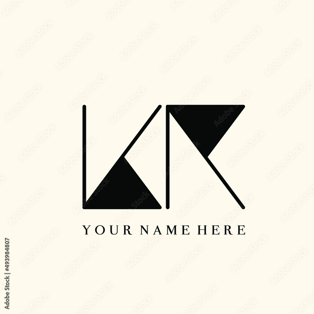 KR monogram logo.Letter k, letter r typographic icon.Lettering sign isolated on light background.Alphabet initials.Modern design, geometric, tech style characters. KR monogram logo.Letter k, letter r typographic icon.Lettering sign isolated on light background.Alphabet initials.Modern design, geometric, tech style characters.