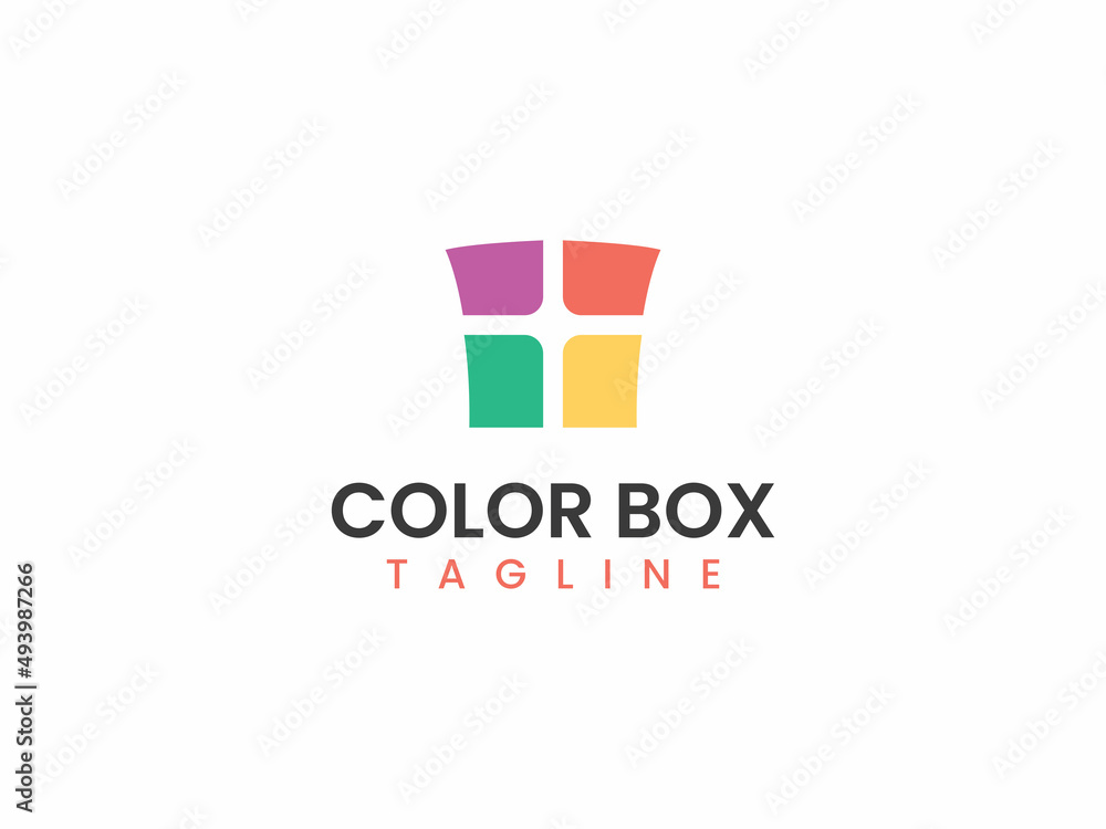 abstract color box logo template abstract color box logo template