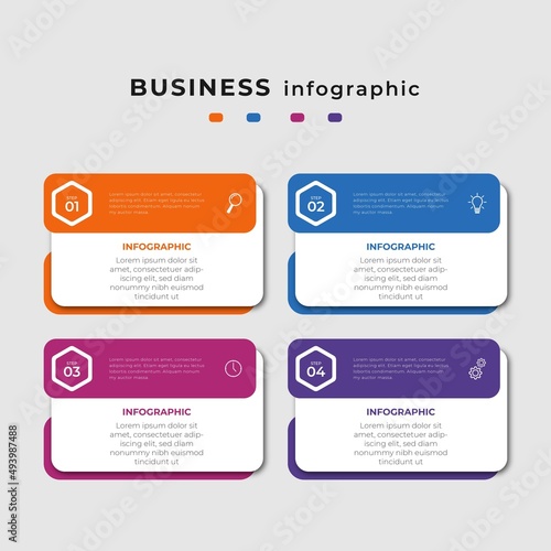 Steps Timeline Infographics Template Design