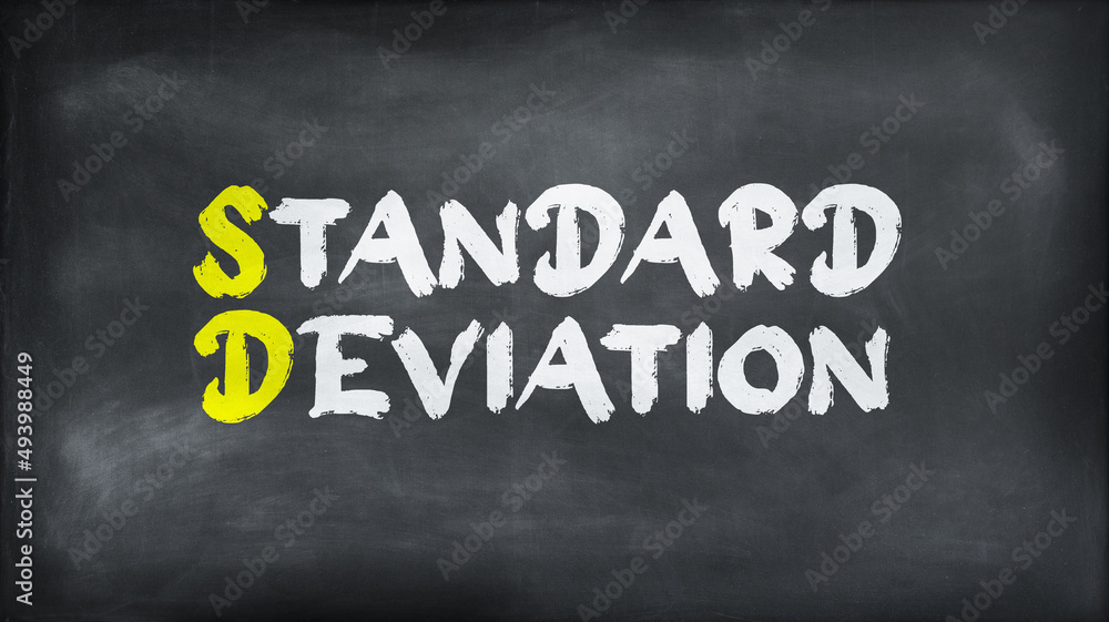 Obraz premium STANDARD DEVIATION(SD) on chalkboard