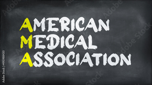 Tableau sur toile AMERICAN MEDICAL ASSOCIATION(AMA) on chalkboard