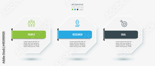 Infographic template business concept with step.