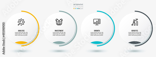 Infographic template business concept with step.