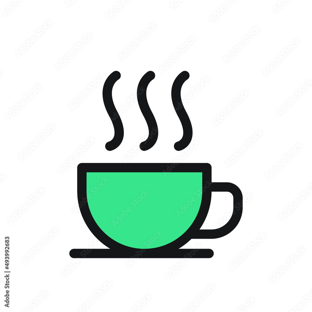 hot coffee icon for website, presentation symbol hot coffee icon for website, presentation symbol