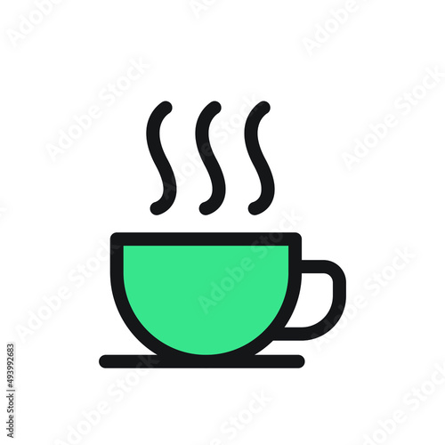hot coffee icon for website  presentation symbol 