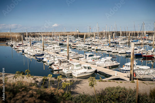 Boats in the dock of Flamanville, France. © Bastizor
