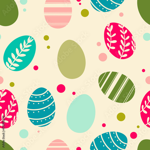 Ester eggs. Vector seamless pattern