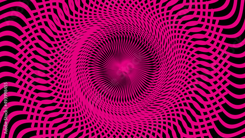 A magenta colored geometrical graphic pattern