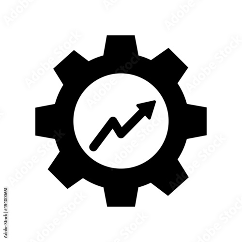 Productivity icon. Black filled vector illustration. Productivity symbol on white background. Can be used in web and mobile.