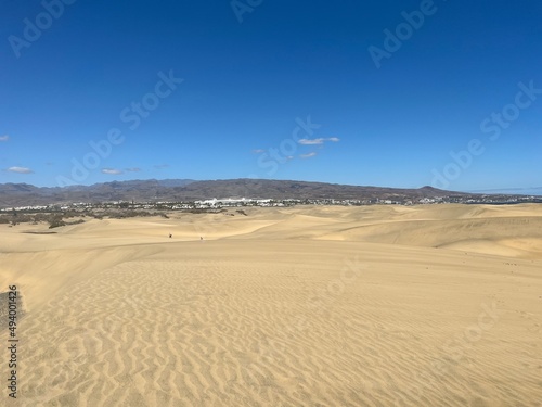 Maspalomas sand dunes on the island of Gran Canaria 
