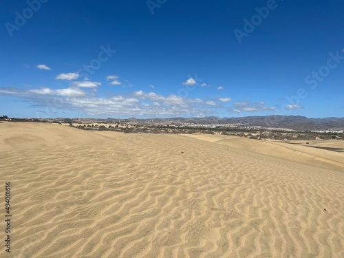 Maspalomas sand dunes on the island of Gran Canaria 