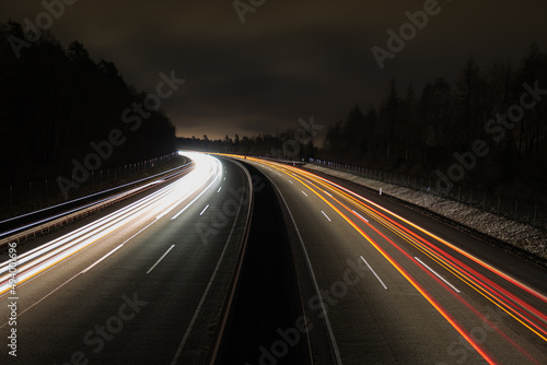 long exposure of a German autobahn at night © Joachim Hofmann 