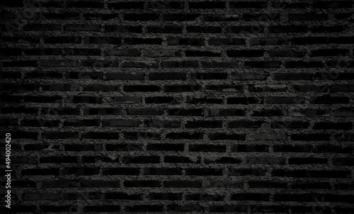 Black brick wall texture, Background textured for product display with copy space for display.