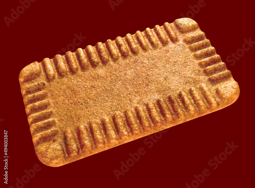 Obraz na plátně Caramel biscuits isolated background. 3D illustration.
