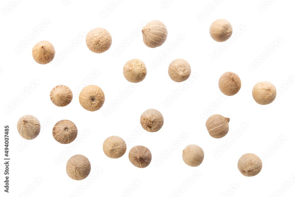 White peppers isolated on white background White peppers isolated on white background