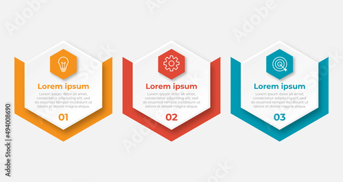 Vector infographic design template with 3 options or steps
