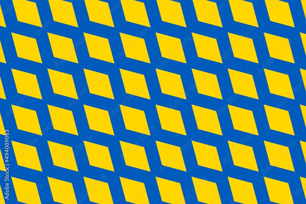 Fototapeta premium Geometric pattern in the colors of the national flag of Ukraine. The colors of Ukraine.