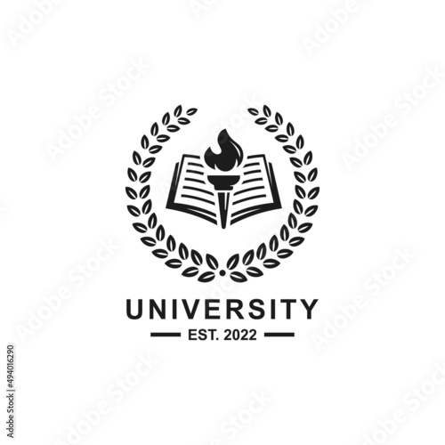 School emblem logo design vector illustration. Education logo. University logo