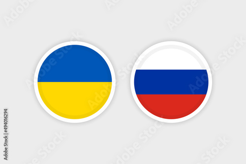 Free Download Circle flags of Ukraine and Russia - GFXLoad