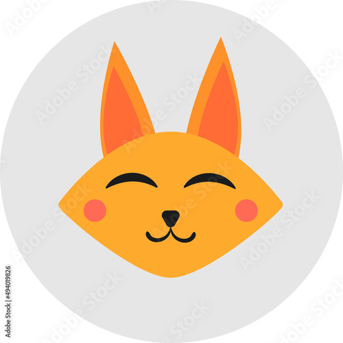 Vector illustration of cartoon fox