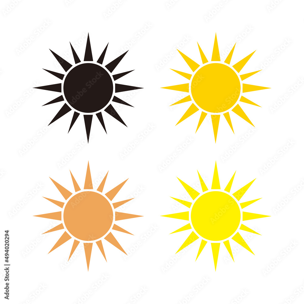 sun icon set vector sign symbol illustration sun icon set vector sign symbol illustration